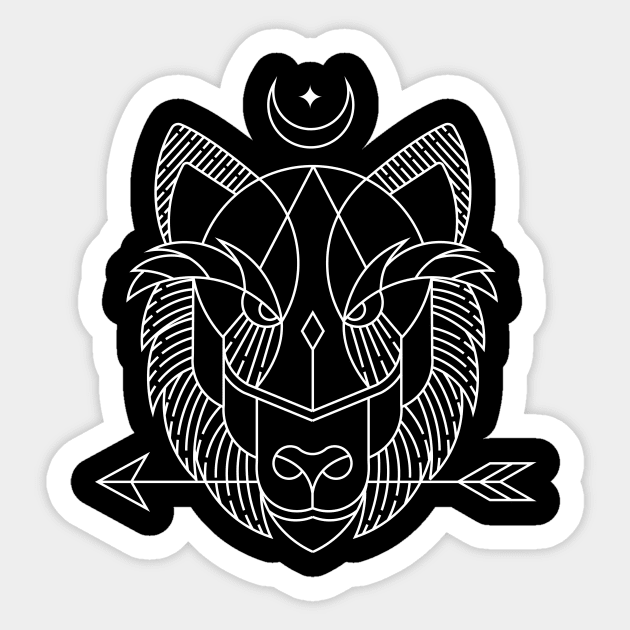 Wild Wolf Sticker by Skilline